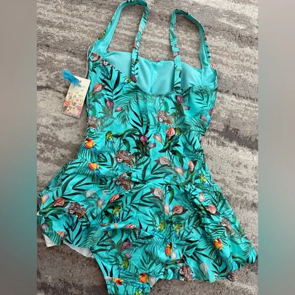 Johnny Was Taina Skirted One Piece Swimsuit - Picture 3 of 5